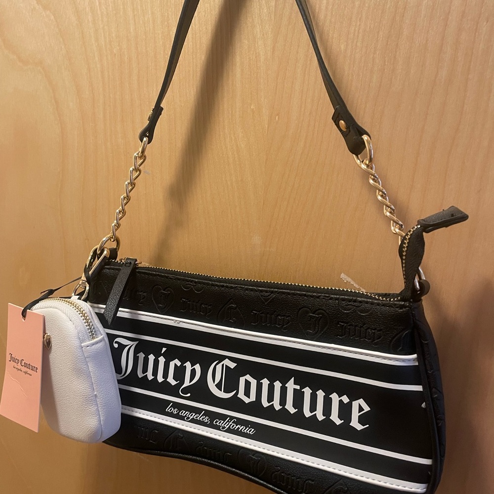 Juicy Couture Black and White Shoulder Bag